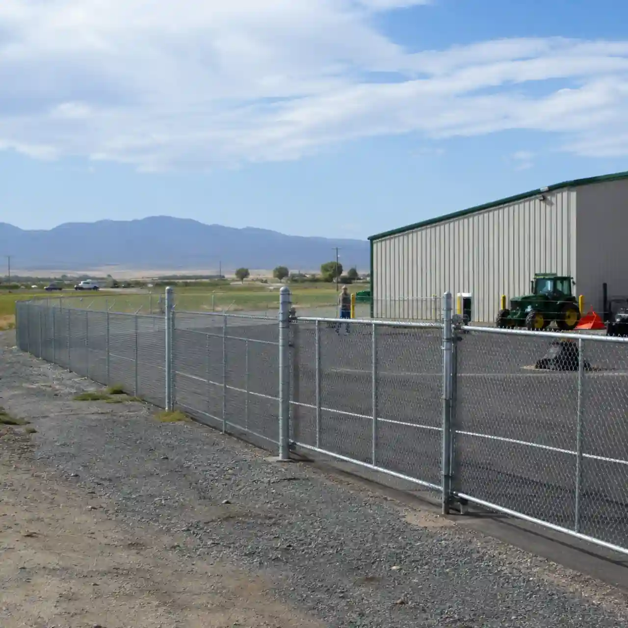 Burley Idaho Fence Pros crew building commercial fencing near Burley