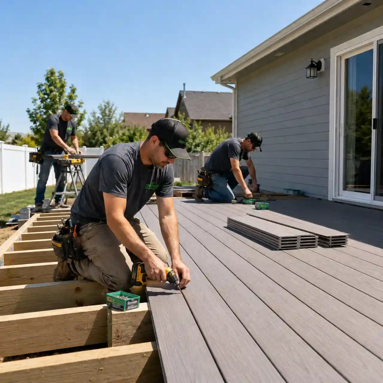 Composite deck built for a Burley home