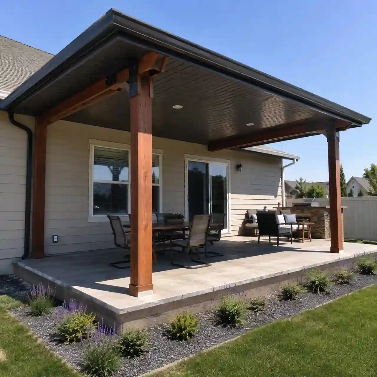 Patio cover built near Burley